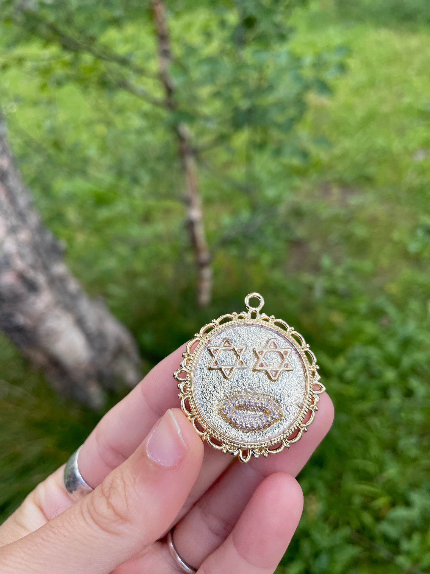 That "Fuck You" Jew Gold plated Resin Pendant