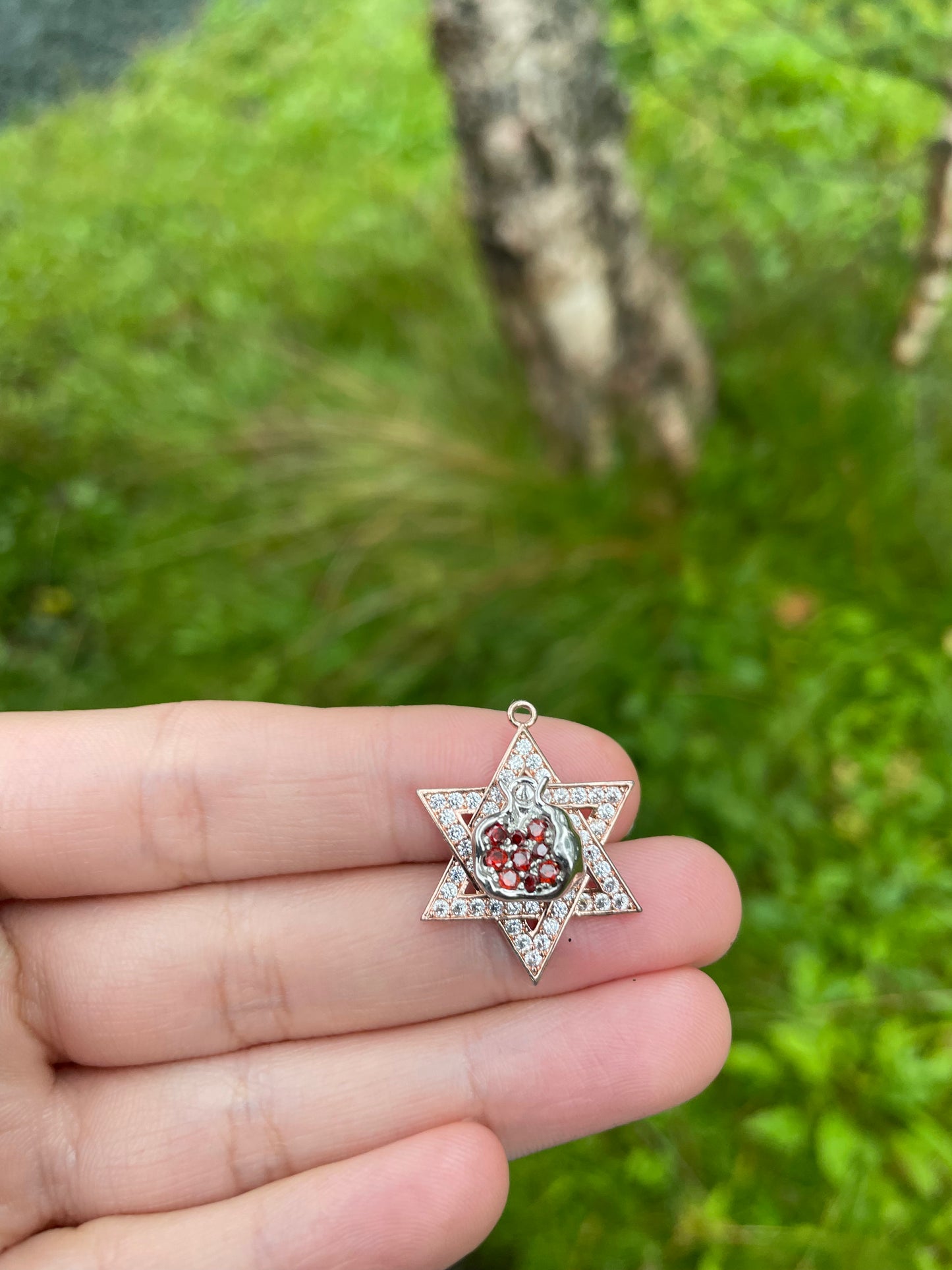 Pomegranate Magen David Pendant versions 2 and 3
