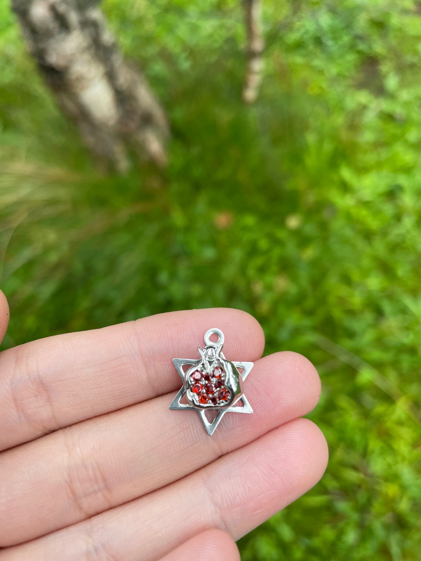Pomegranate Magen David Pendant versions 2 and 3