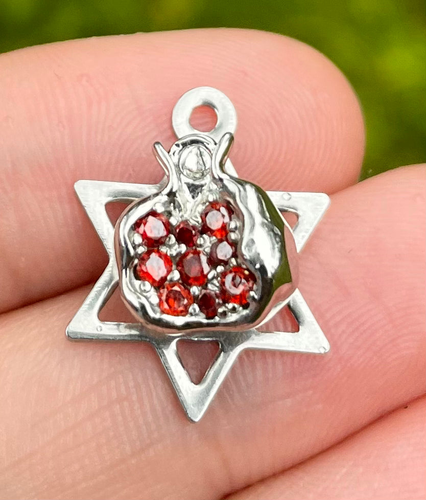 Pomegranate Magen David Pendant versions 2 and 3