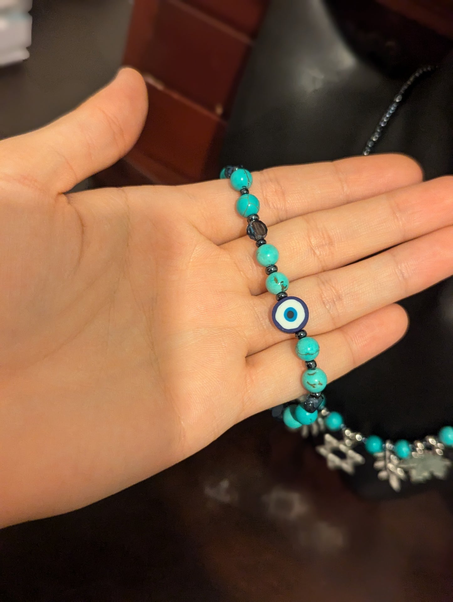 Light Blue Magen David Leafy Set
