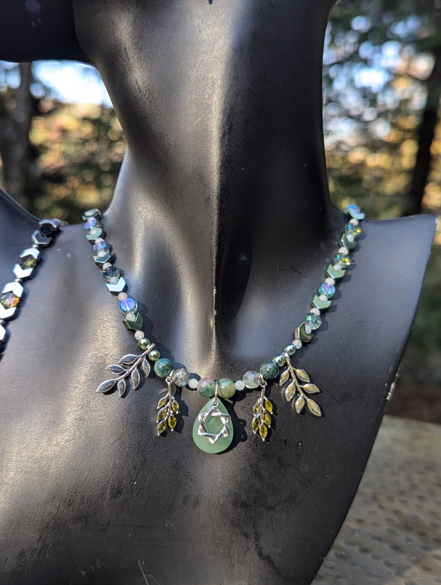 Nature Loving Soul Tree Set with Aventurine and Sterling Silver