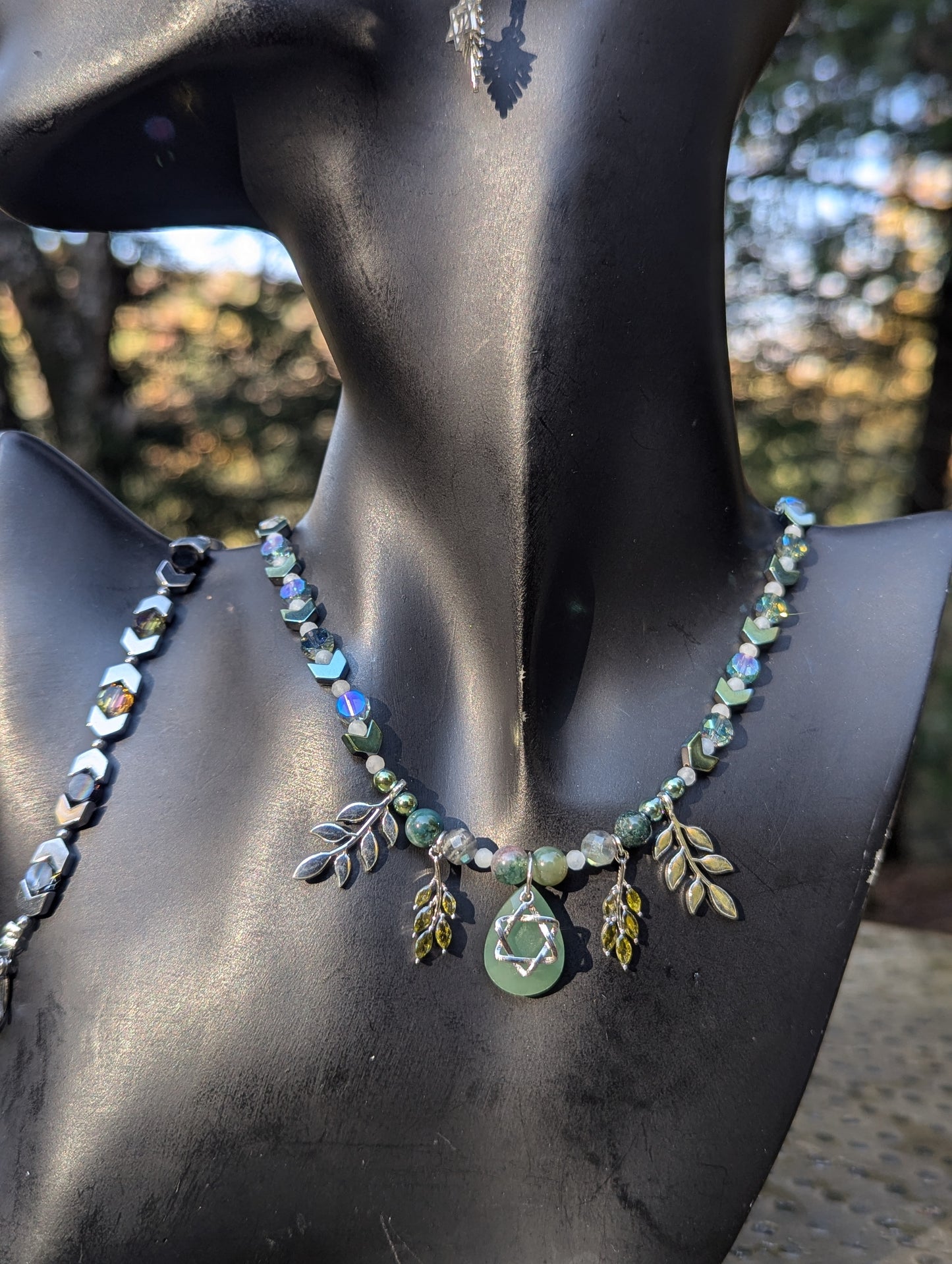 Nature Loving Soul Tree Set with Aventurine and Sterling Silver