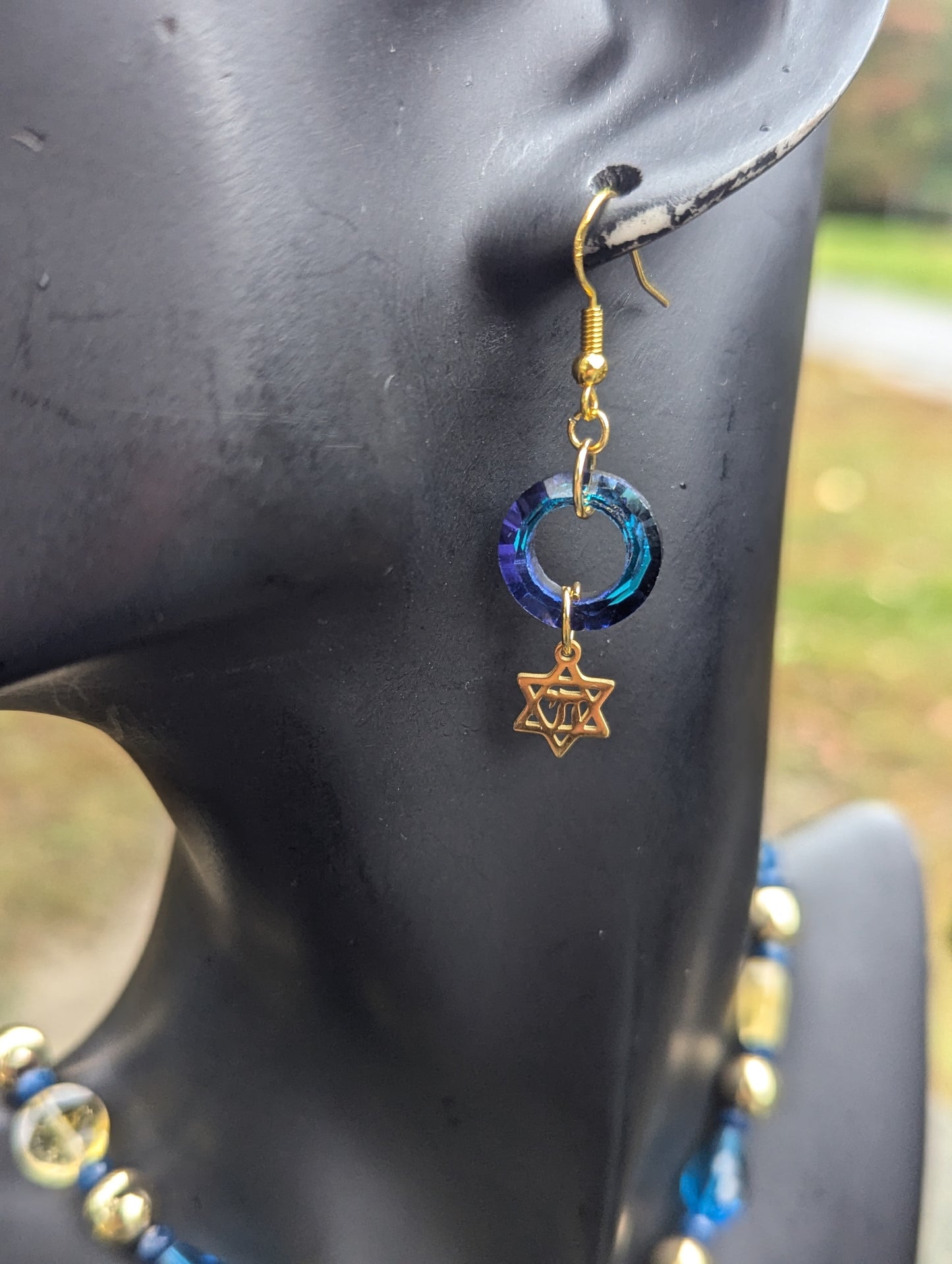 Blue Calcite & Citrine Golden Chai Set