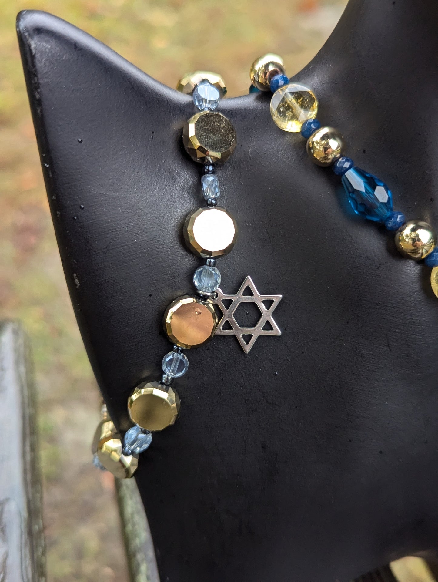Blue Calcite & Citrine Golden Chai Set