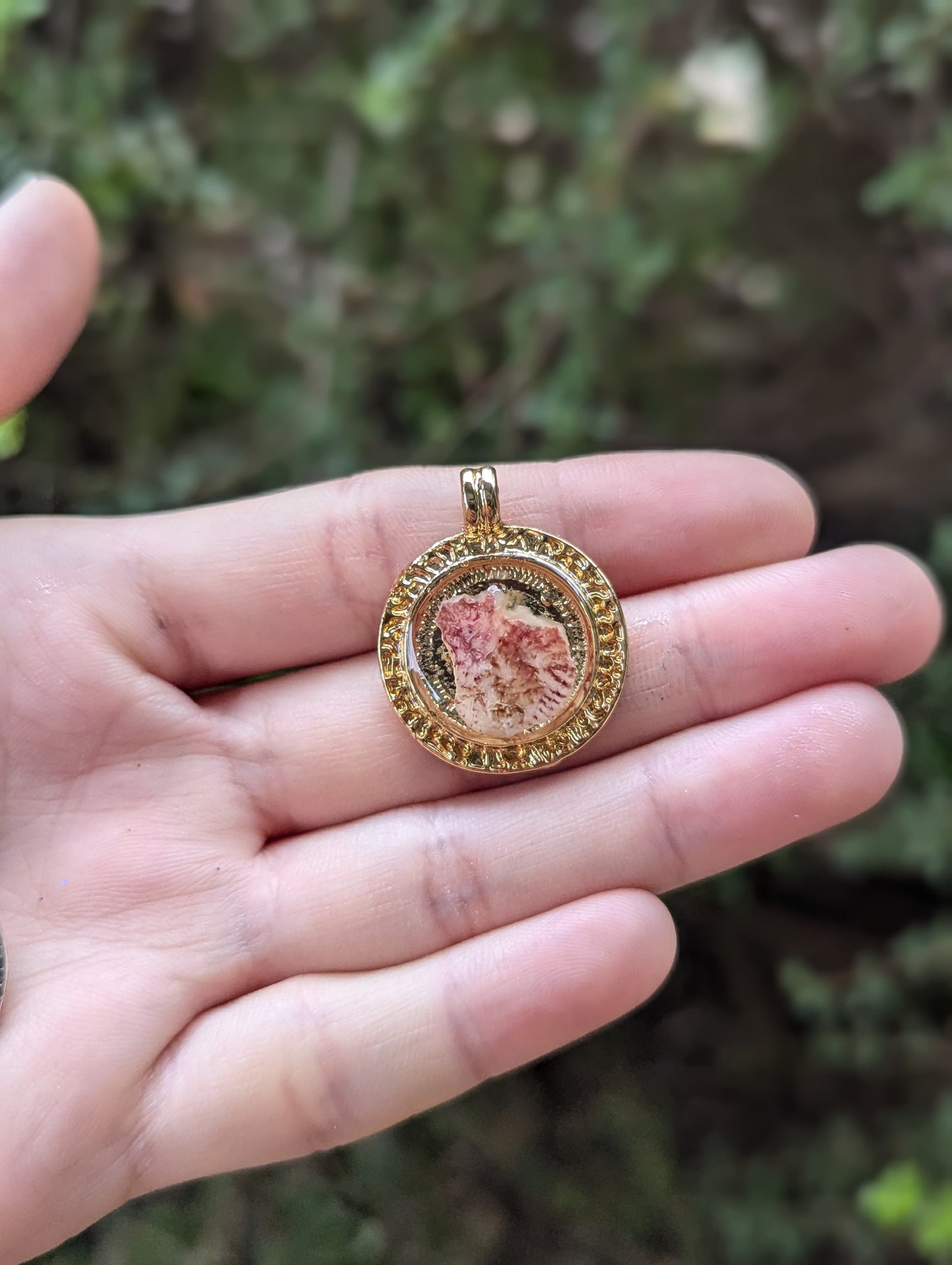 Israel Encapsulated: Pink Shells in Resin Pendants