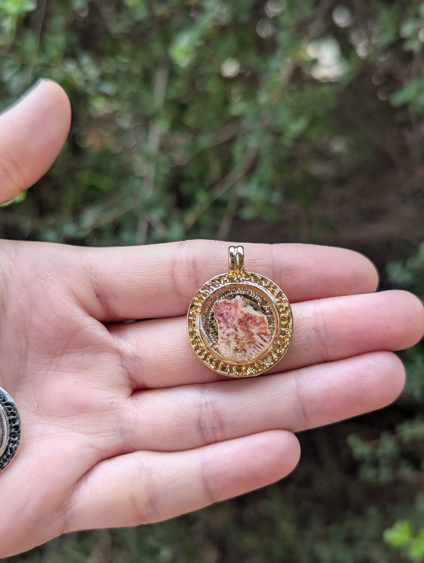 Israel Encapsulated: Pink Shells in Resin Pendants