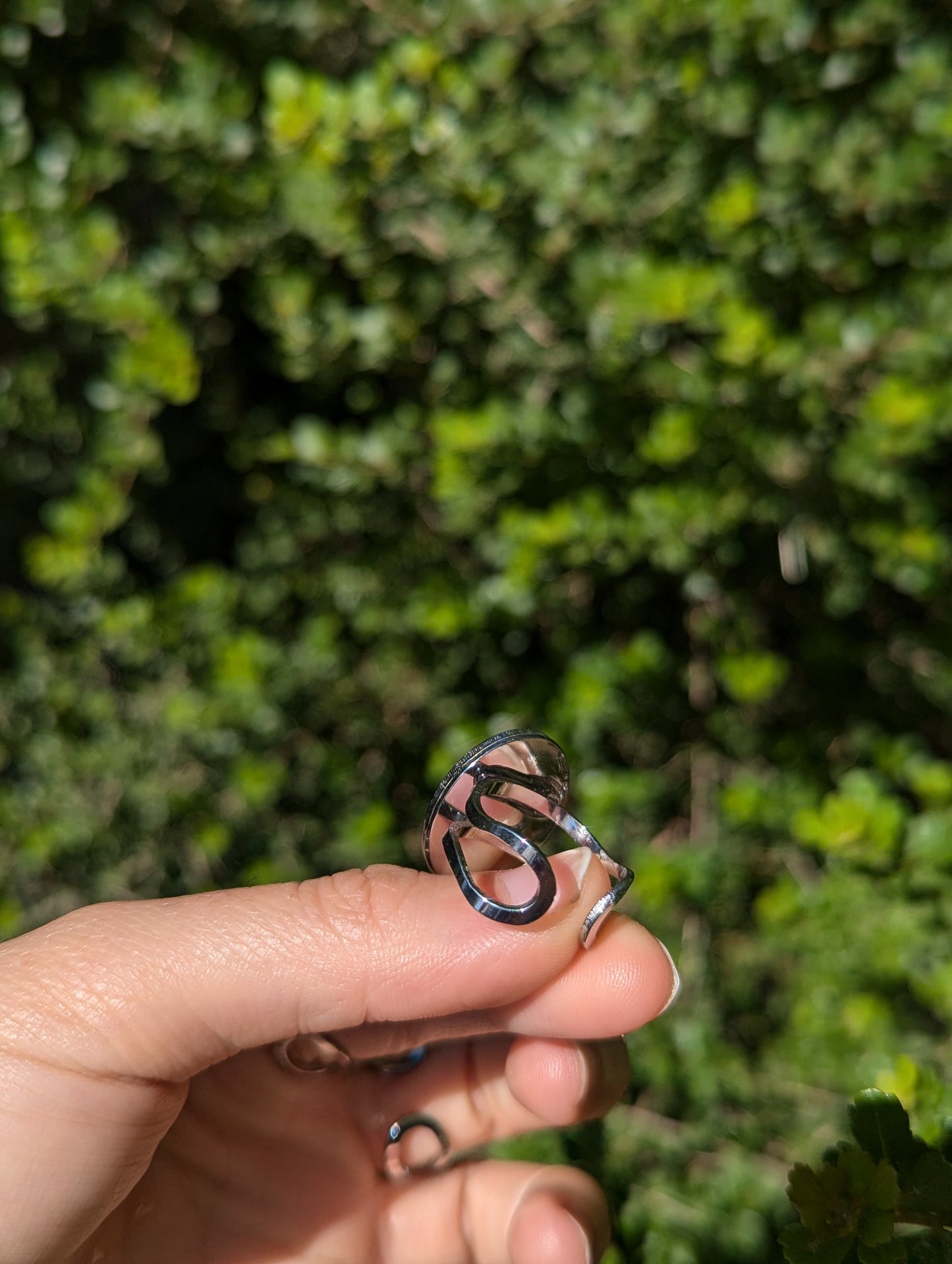 Israeli Golden Sand and Silver Magen David Stainless Steel Oval Ring