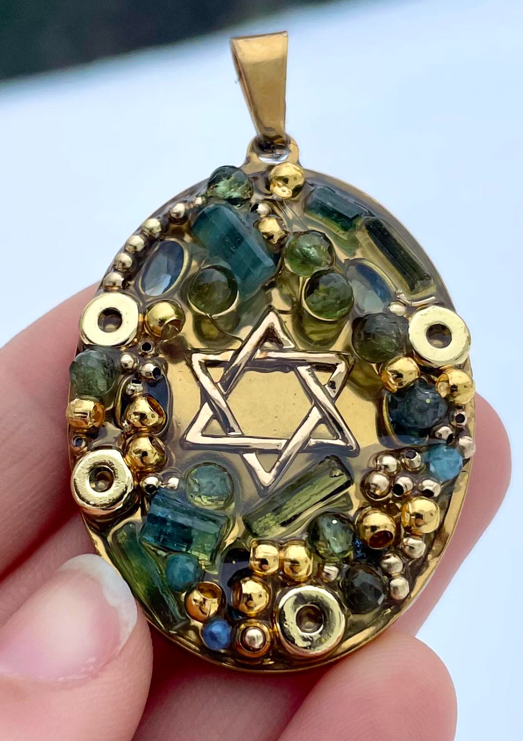 Blue Tourmaline, Magen David & Kyanite