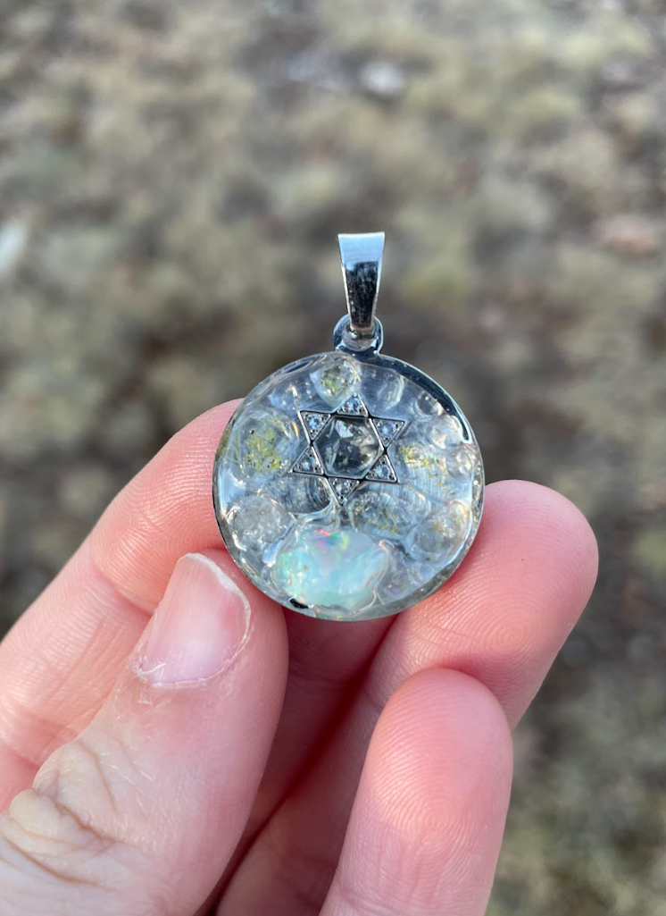 Aliya: Opal, Quartz & Zirconia Magen David