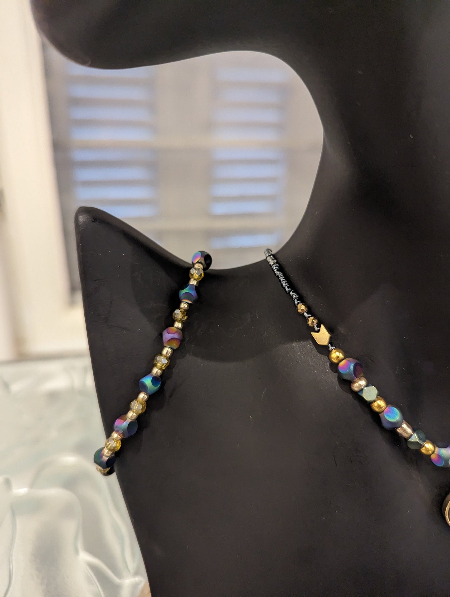 Abalone Shell Blue Gold Green Set