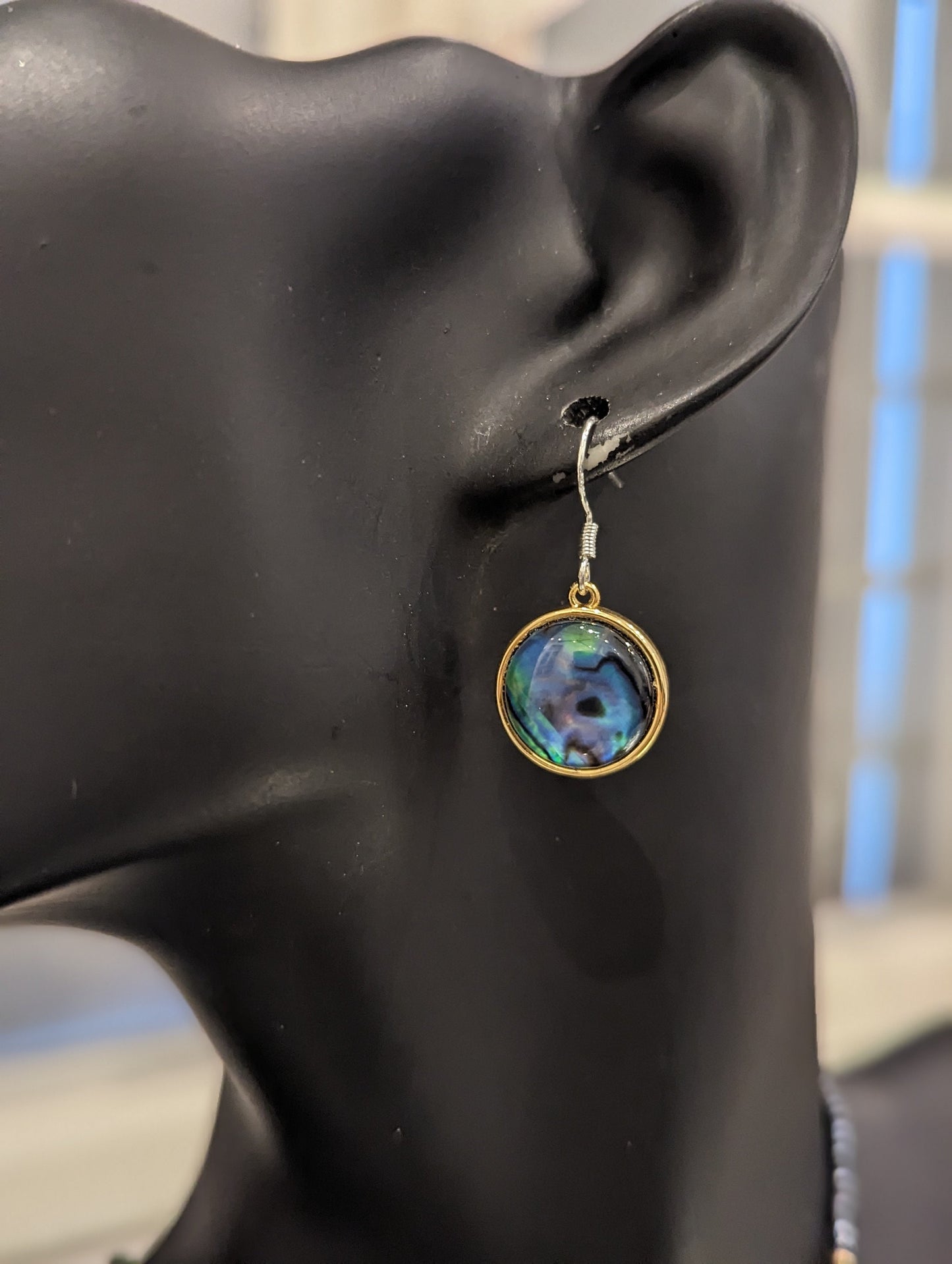 Abalone Shell Blue Gold Green Set