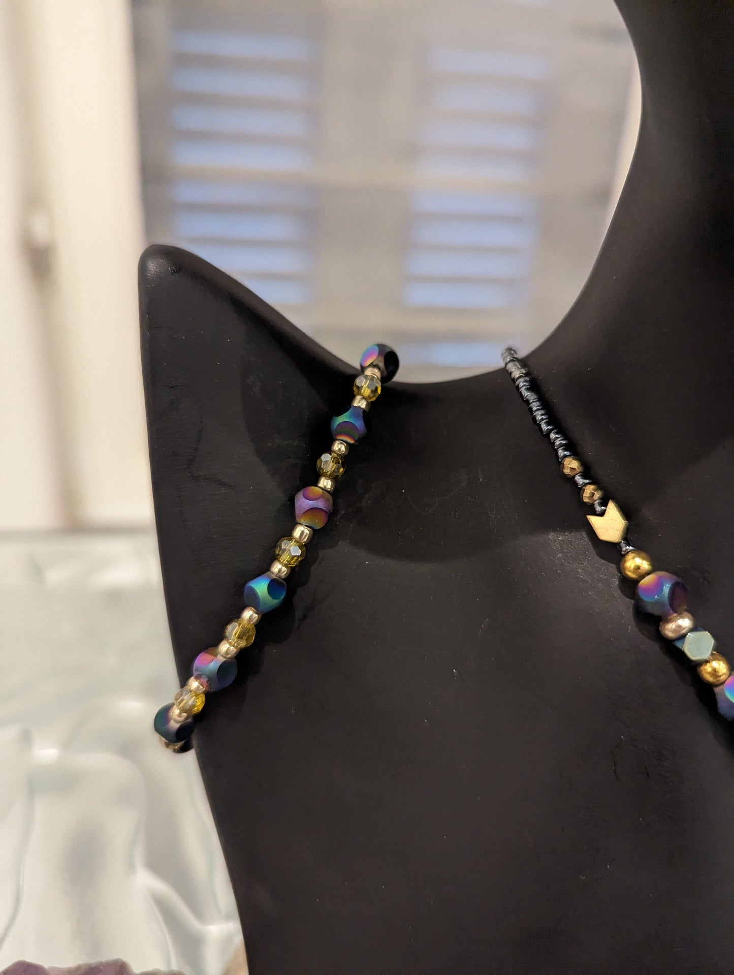 Abalone Shell Blue Gold Green Set