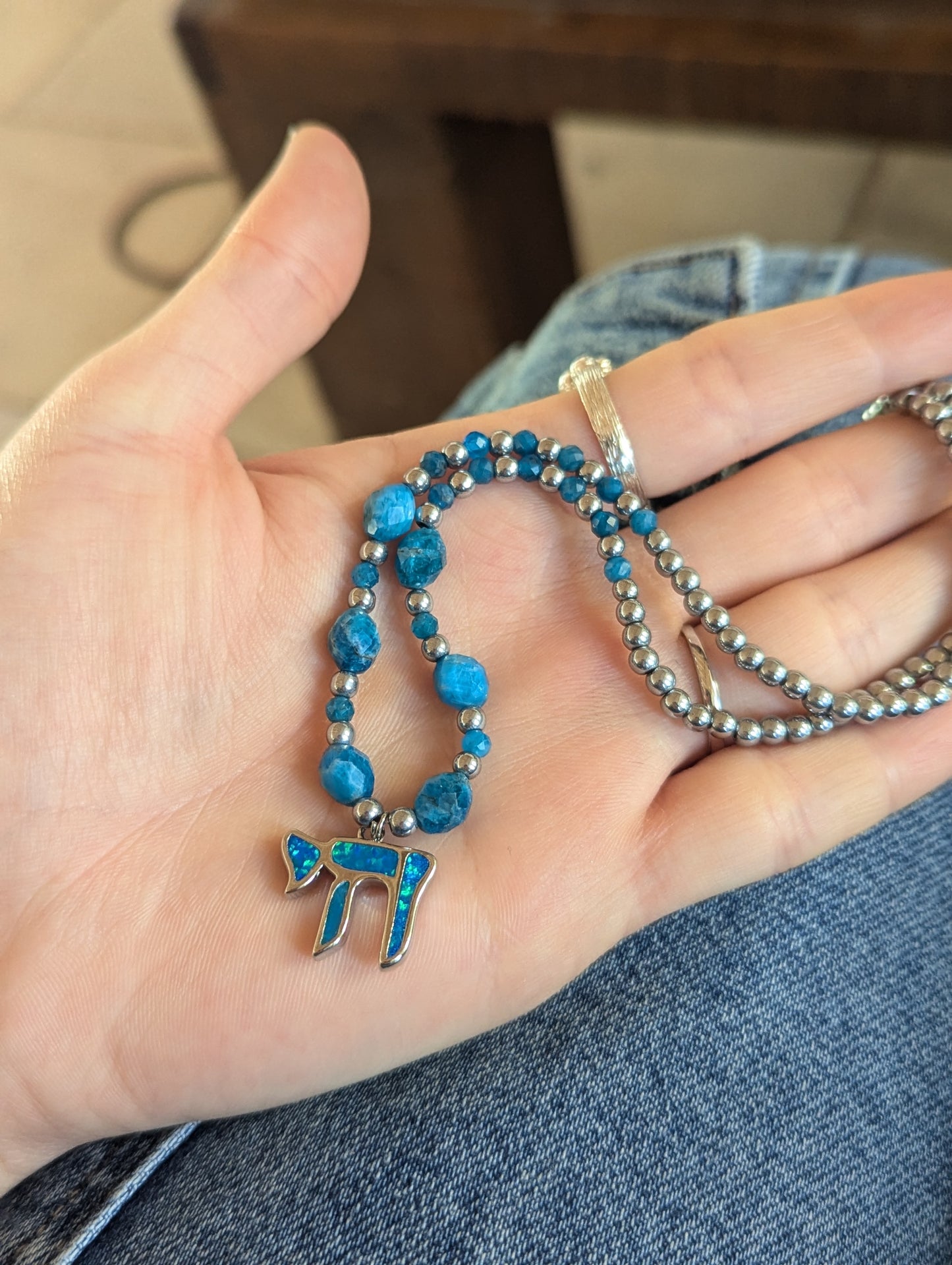 Chai Apatite Gemstones Necklace