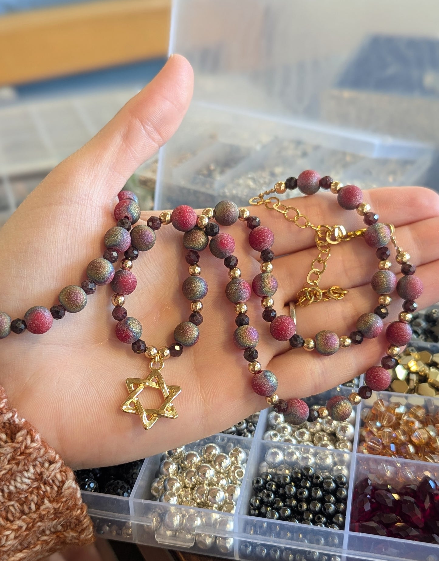 Orange Gold Set 3 with Garnets