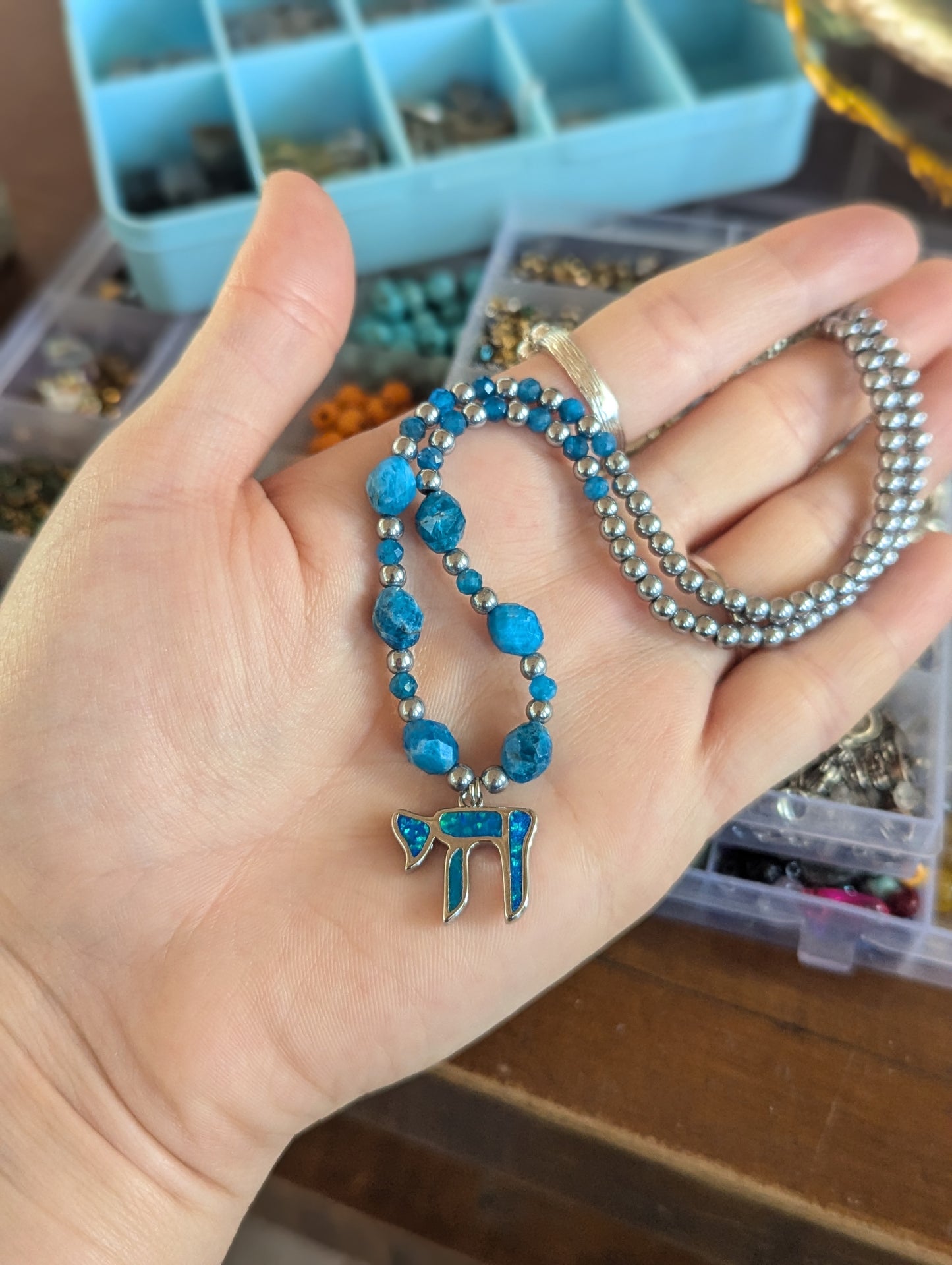 Chai Apatite Gemstones Necklace