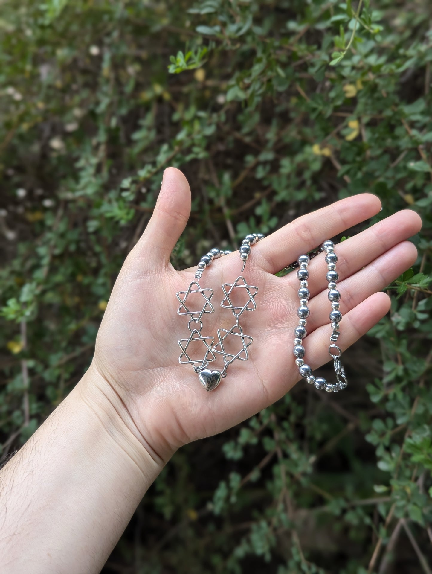 Broken and Healing Jewish Heart Necklace