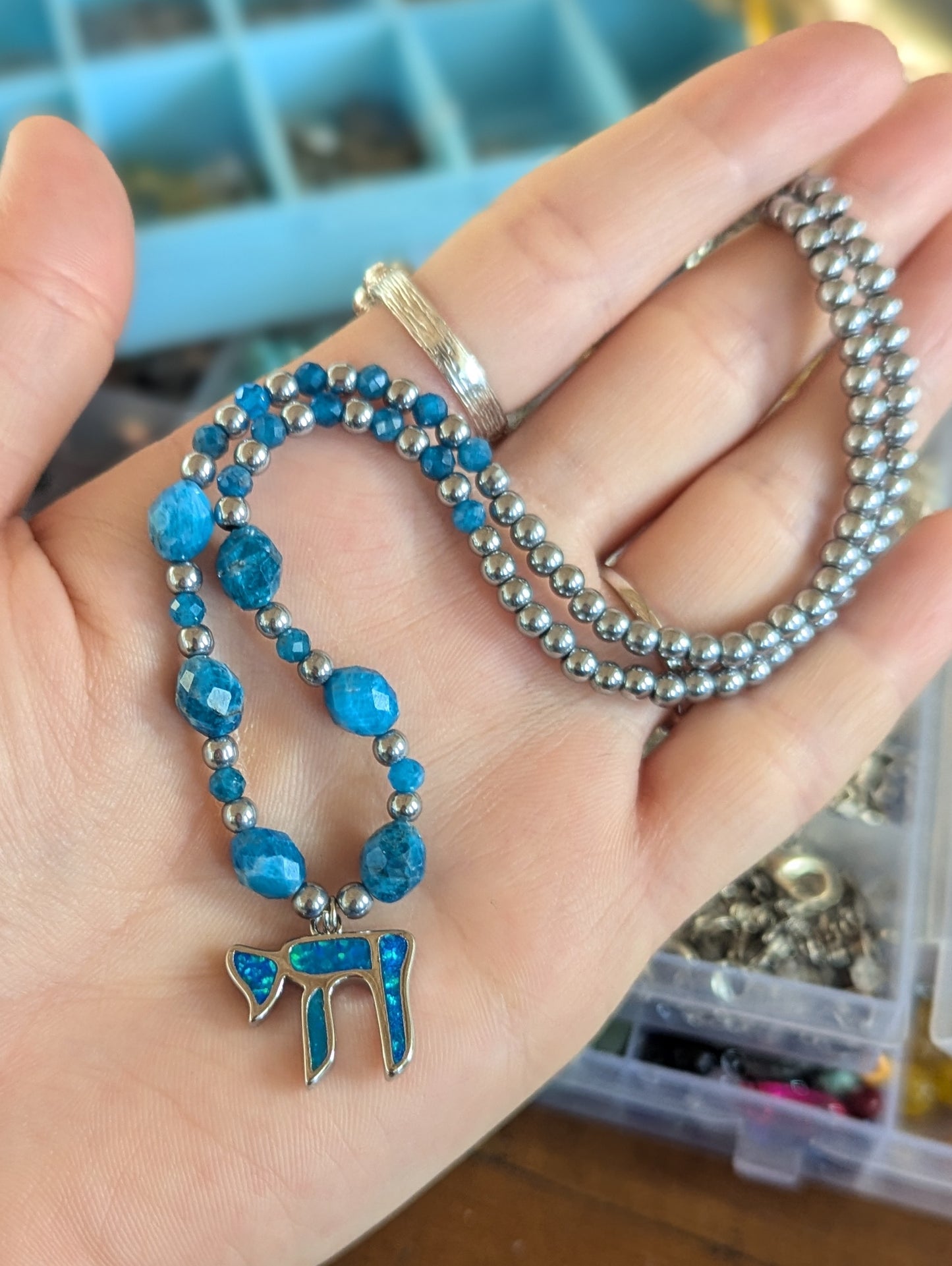 Chai Apatite Gemstones Necklace