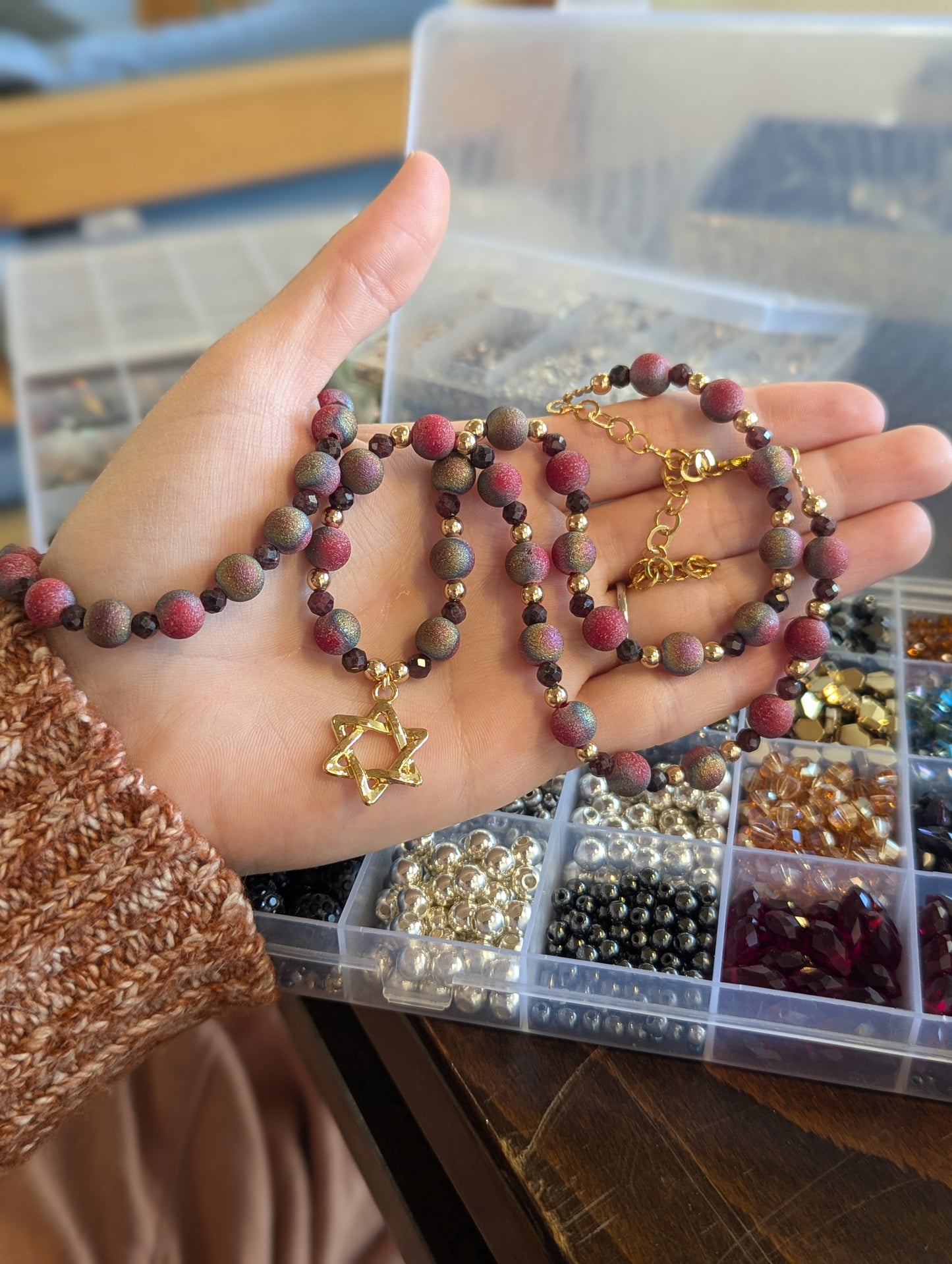 Orange Gold Set 3 with Garnets
