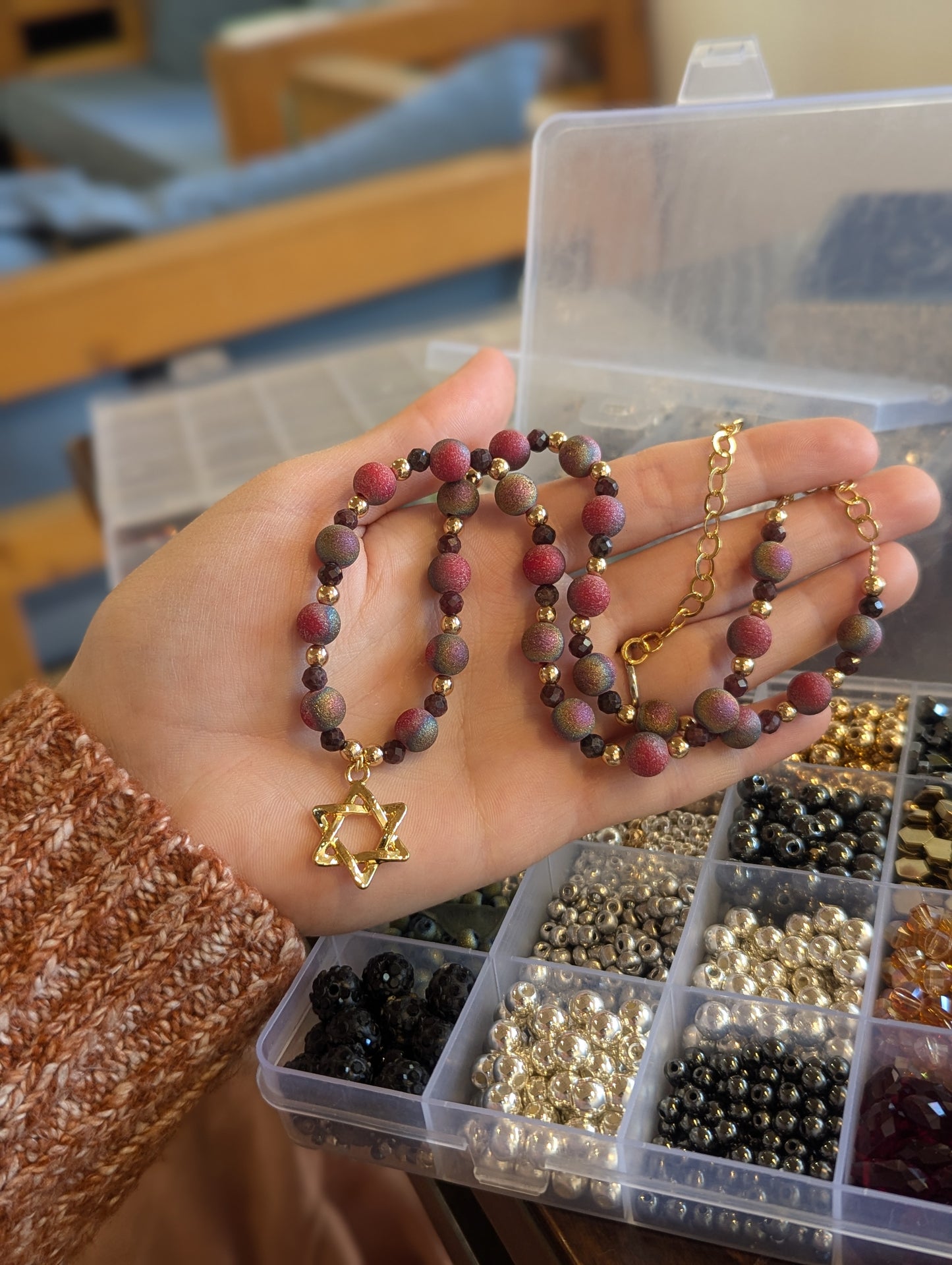 Orange Gold Set 3 with Garnets
