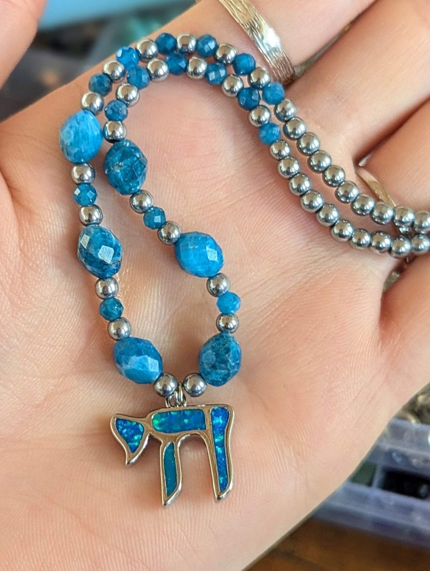 Chai Apatite Gemstones Necklace