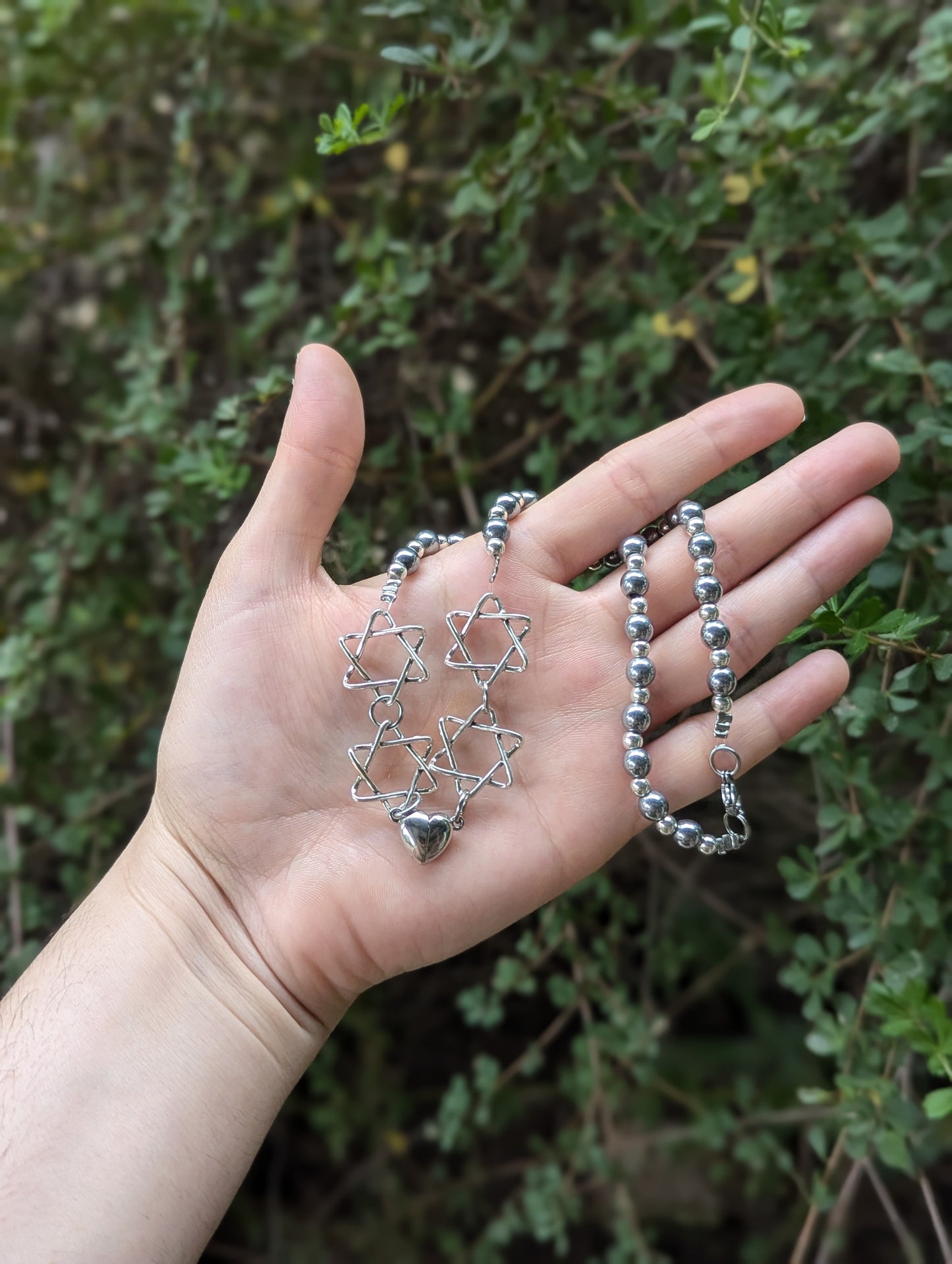 Broken and Healing Jewish Heart Necklace