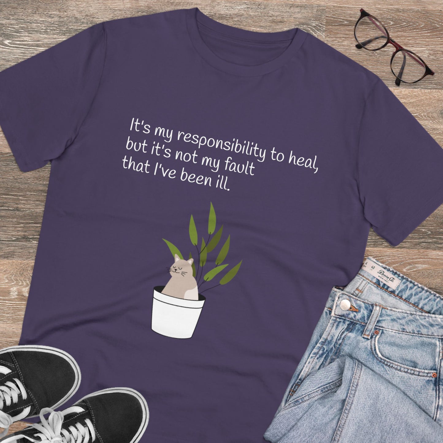 It's my Responsibility to Heal. Cat Plant T-Shirt