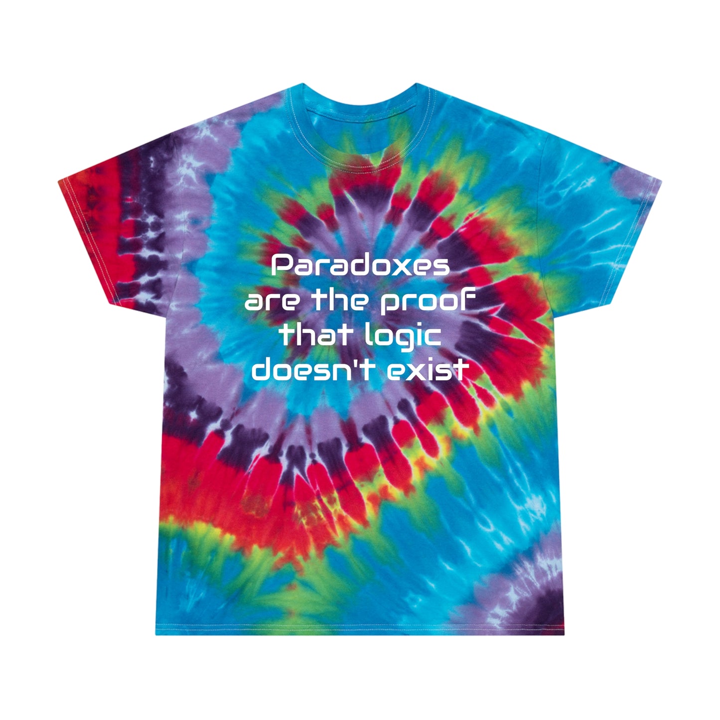 Logic Doesn't Exist - Colorful Tie Dye Crew Neck T-Shirt