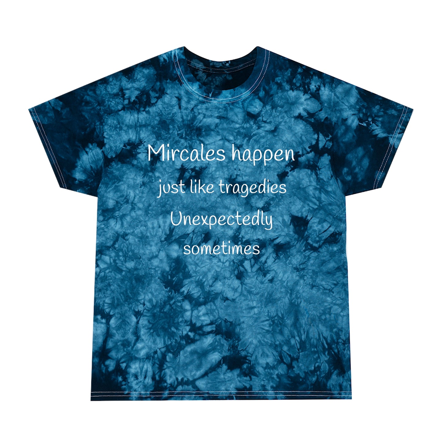 Miracles & Tragedies - Dark Blue Tie Dye Crew Neck T-Shirt