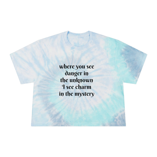 Miracles & Tragedies - Light Blue Tie-Dye Crop Top