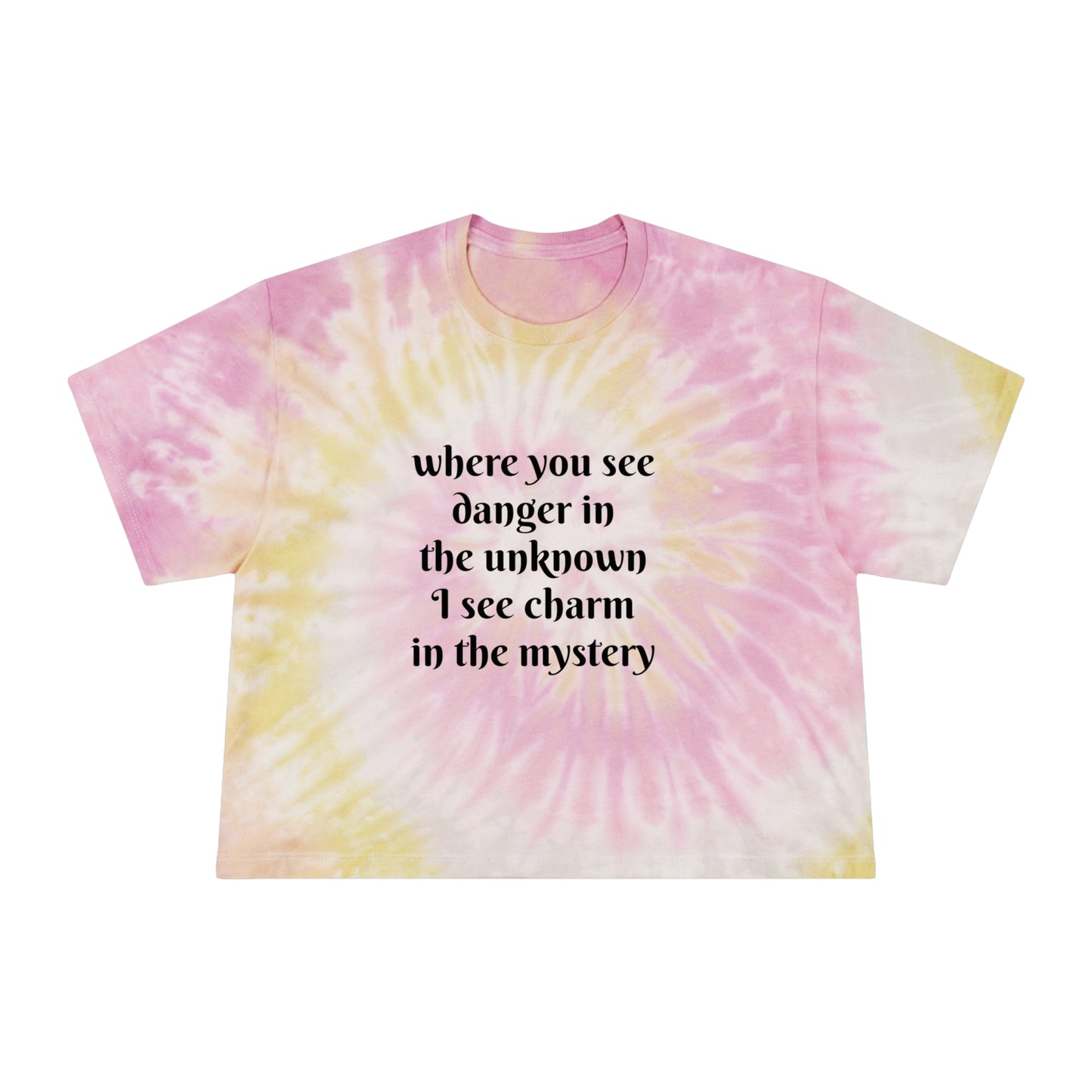 Miracles & Tragedies - Pink Cream Tie-Dye Crop Top