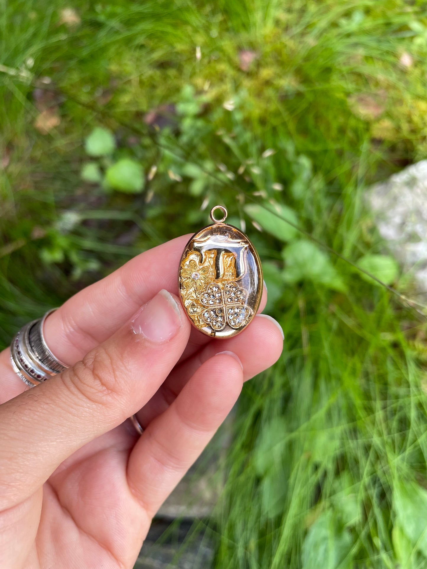 Luck & Life: Resin Chai Rose Gold Plated with 4 Leaf Clover Zirconia Charm
