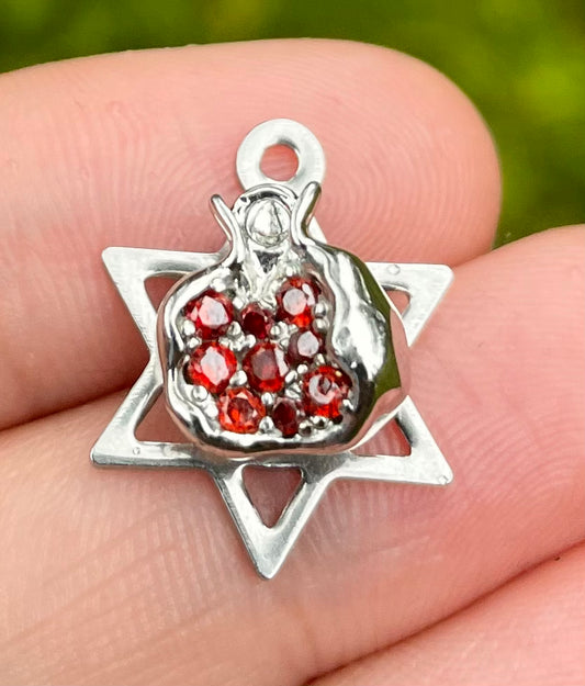Pomegranate Magen David Pendant versions 2 and 3