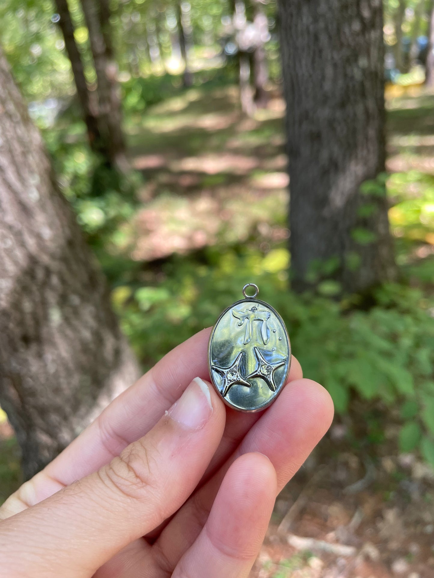 Bubbles Stars Chai Pendant