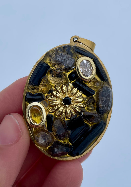 Bloom Collection: Gothica, with Black Tourmaline & Smoky Quartz