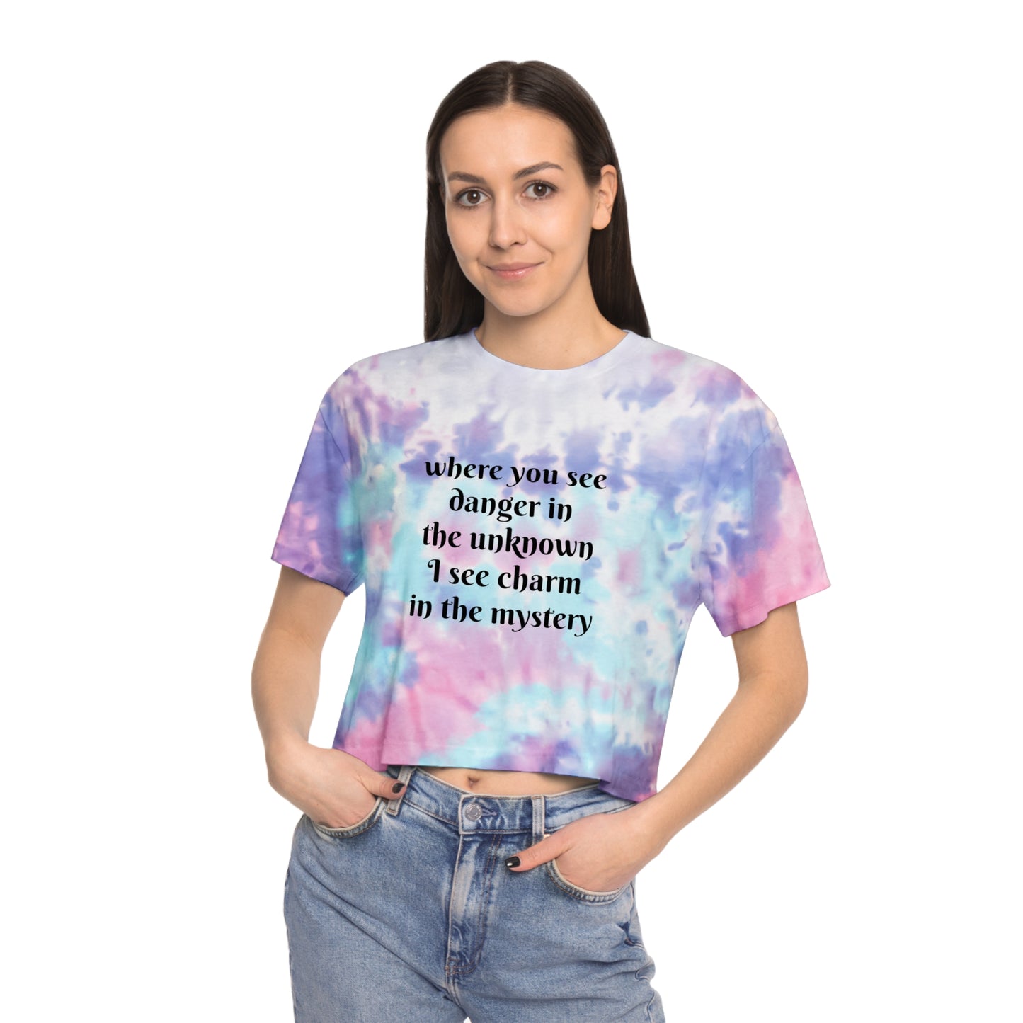 Miracles & Tragedies - Purple Blue Pink Tie-Dye Crop Top (Copy)