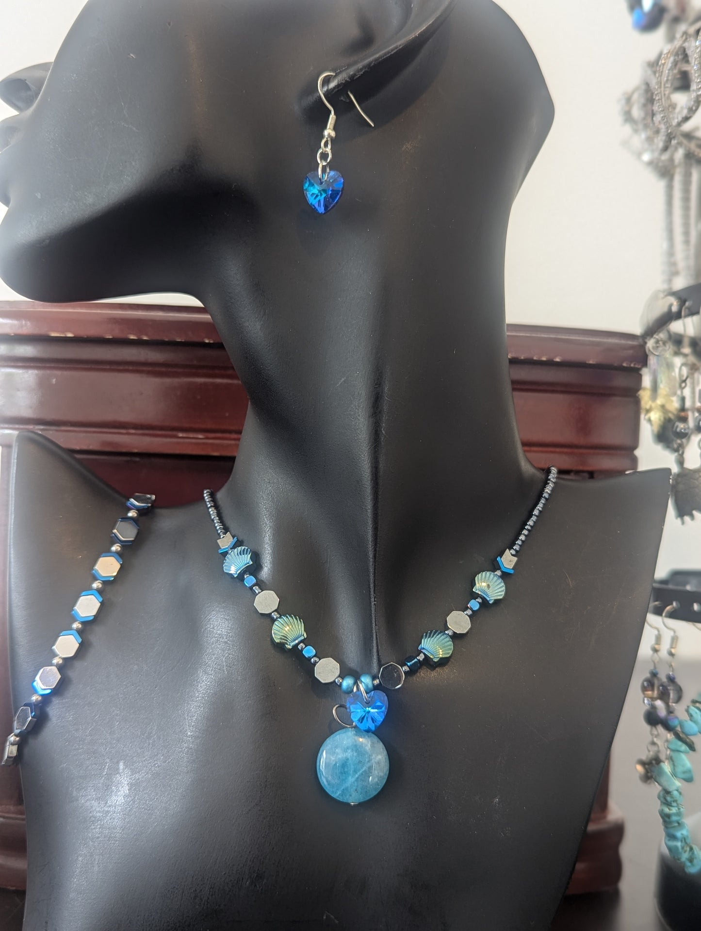 AMERICA East Coast Ocean Blue Agate Set