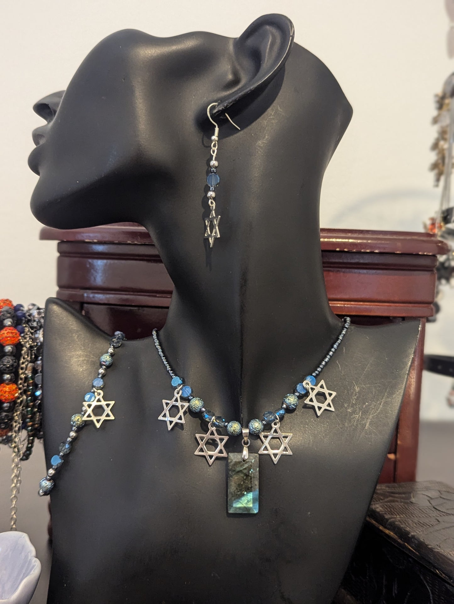 ISRAEL Labradorite Jewish Shine Set