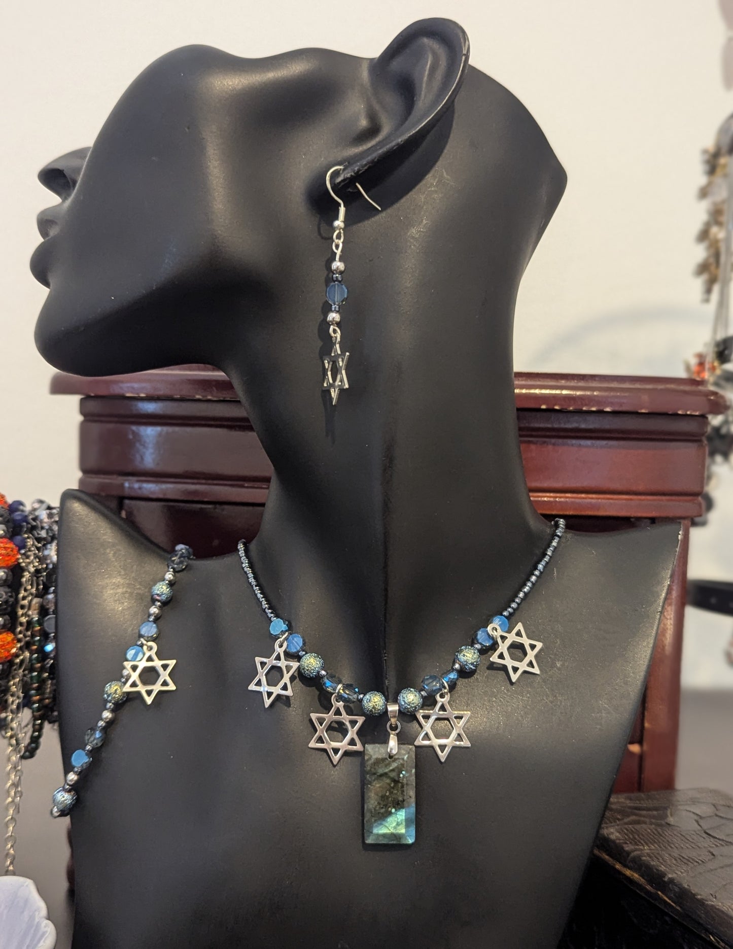 ISRAEL Labradorite Jewish Shine Set