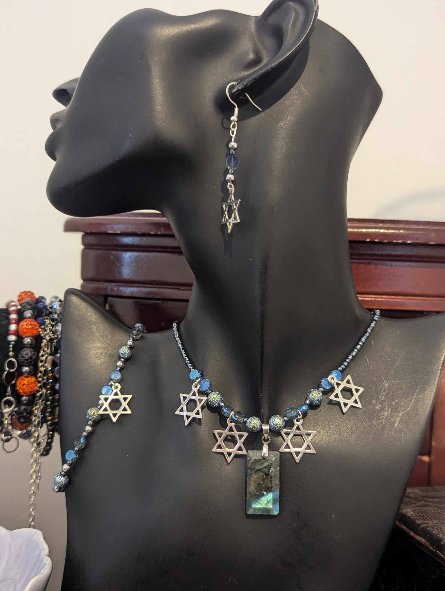 ISRAEL Labradorite Jewish Shine Set