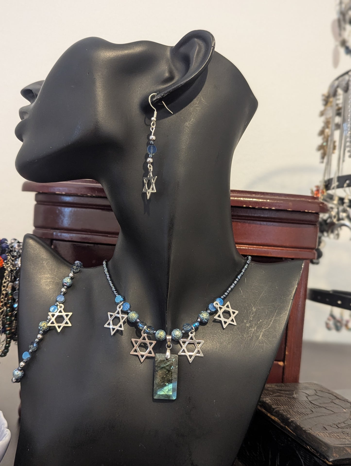 ISRAEL Labradorite Jewish Shine Set