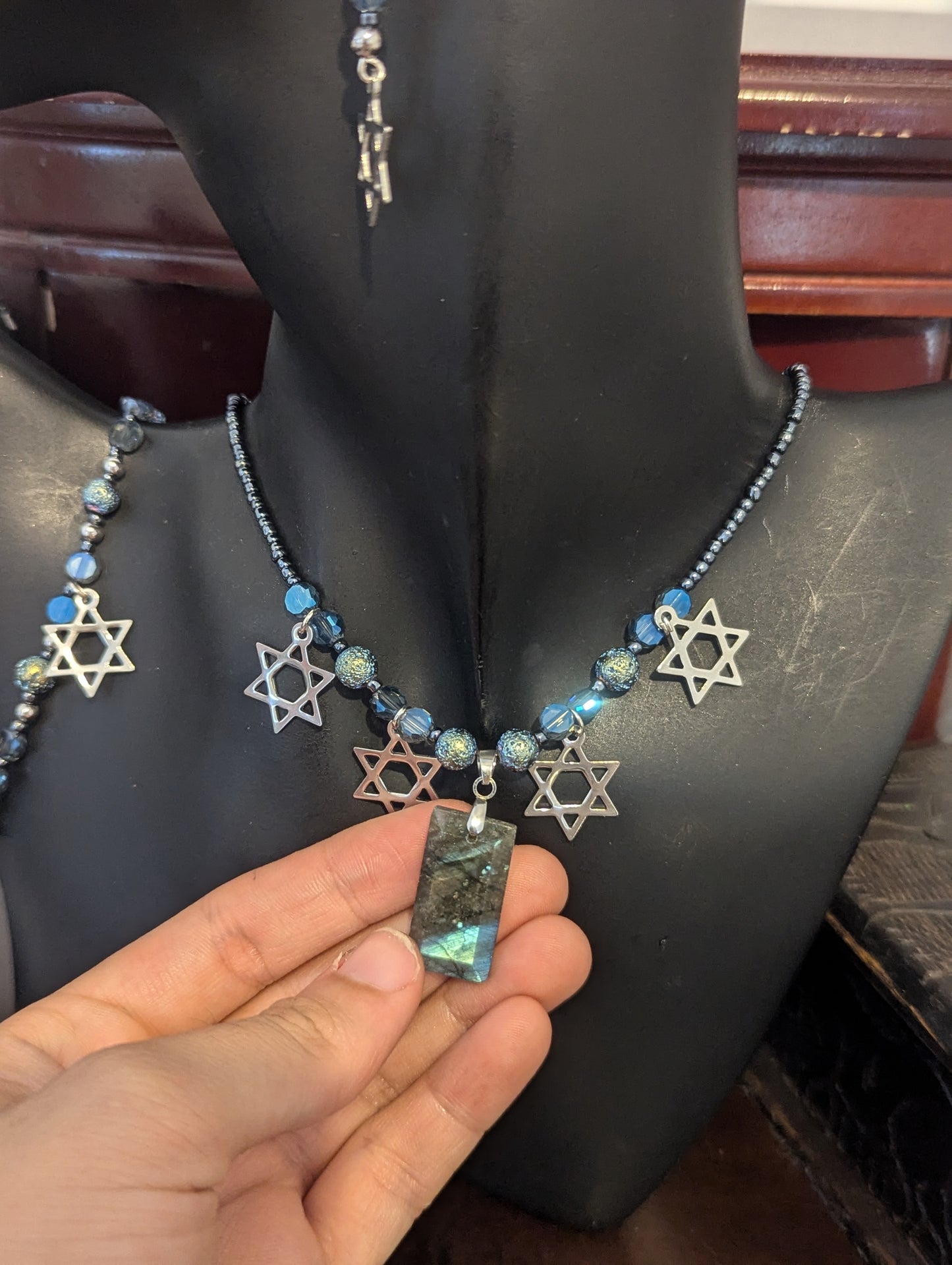 ISRAEL Labradorite Jewish Shine Set