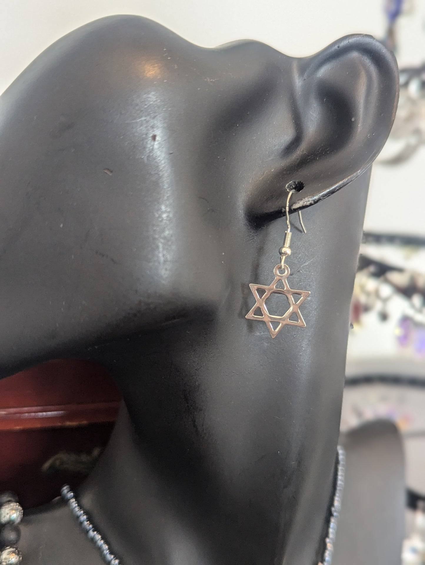 Black Glass Magen David Set