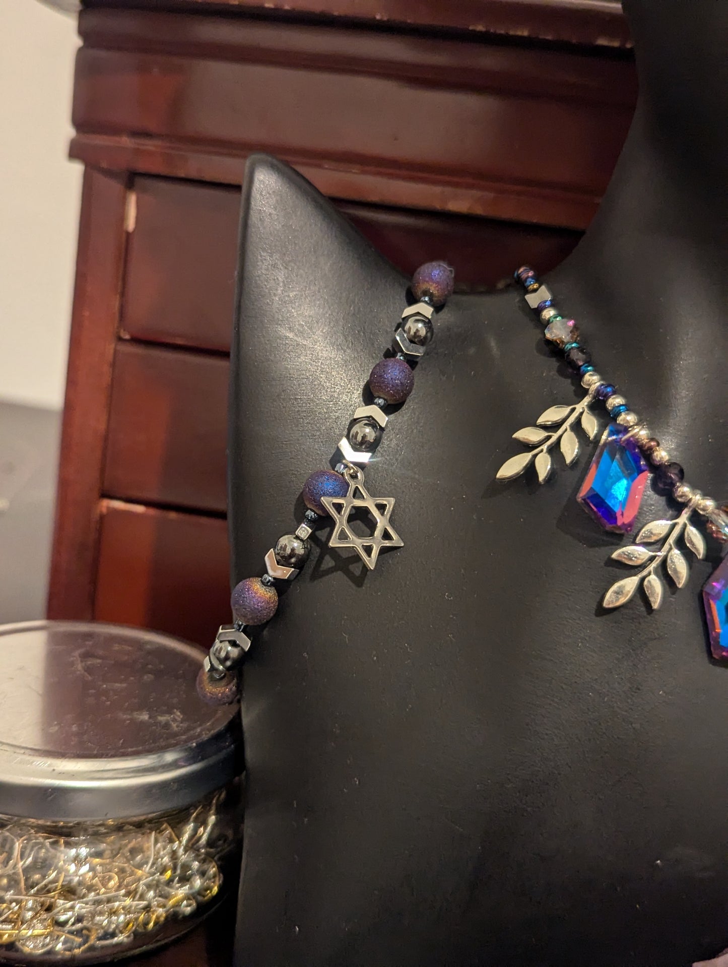 ISRAEL Purple magen David Leafy Set