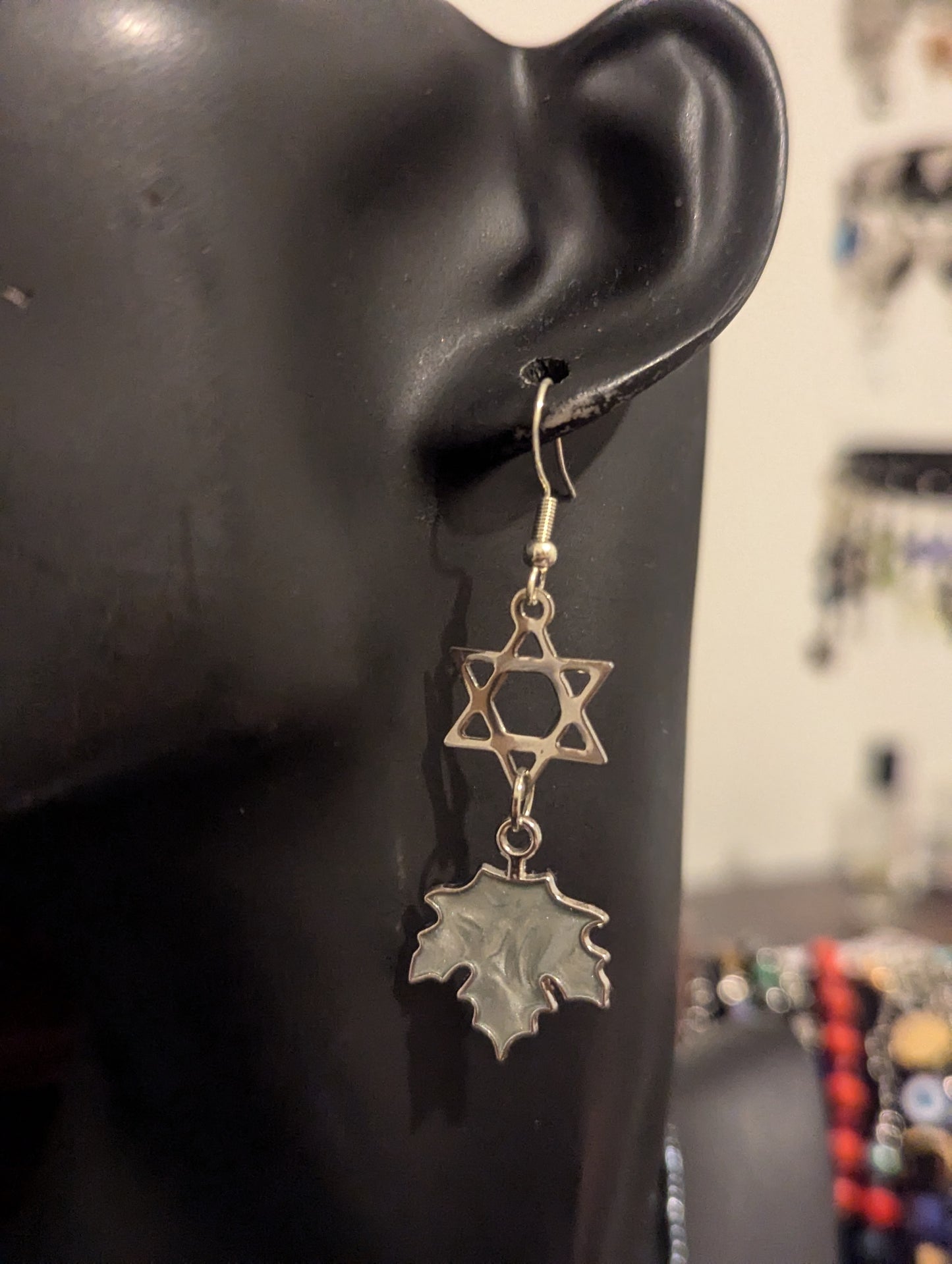 ISRAEL Light Blue Magen David Leafy Set