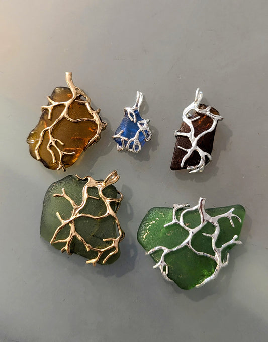 5 Bermudian Seaglass Pendant Options