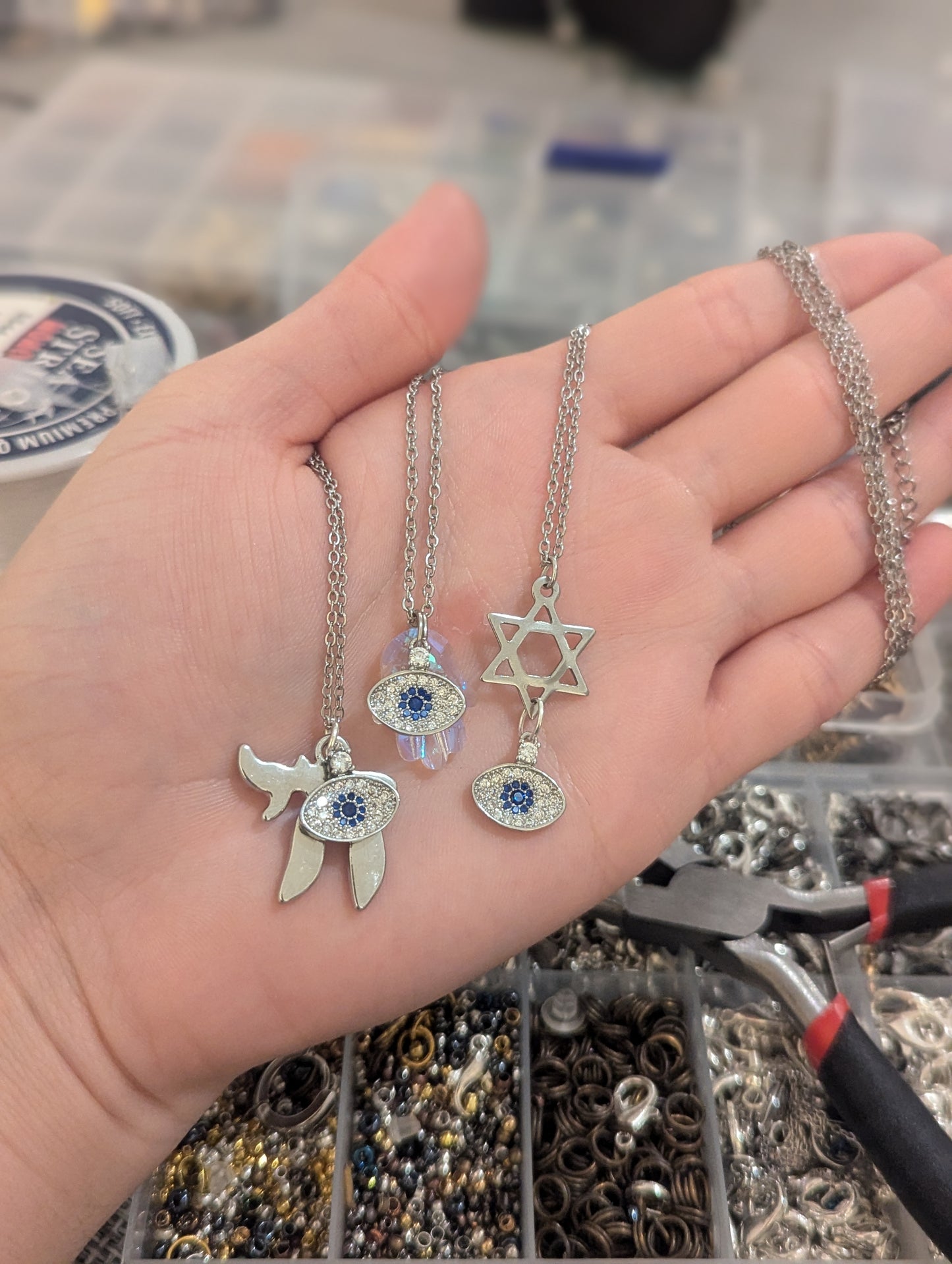 3 Evil Eye Protection Judaica Necklace Options