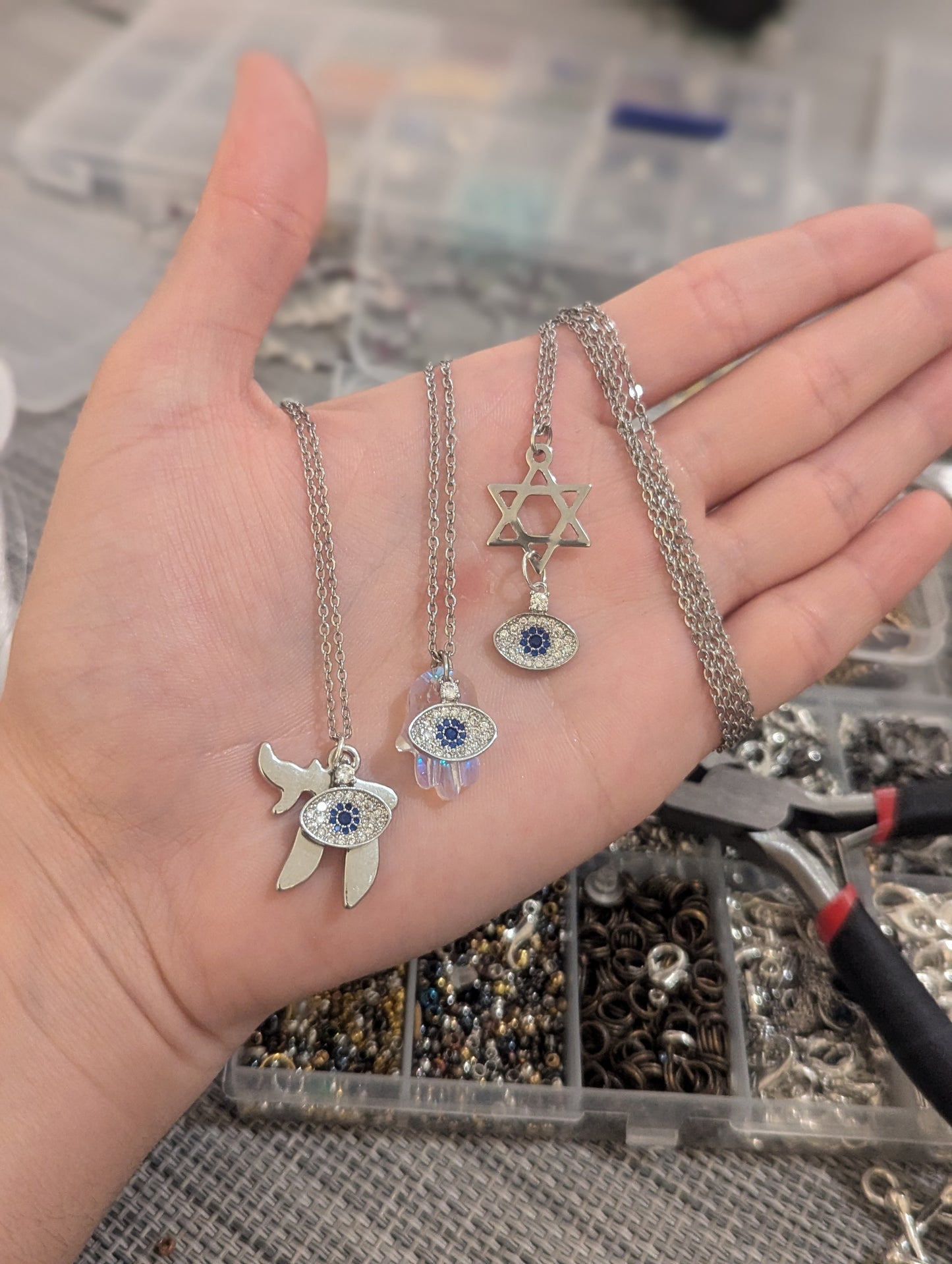 3 Evil Eye Protection Judaica Necklace Options