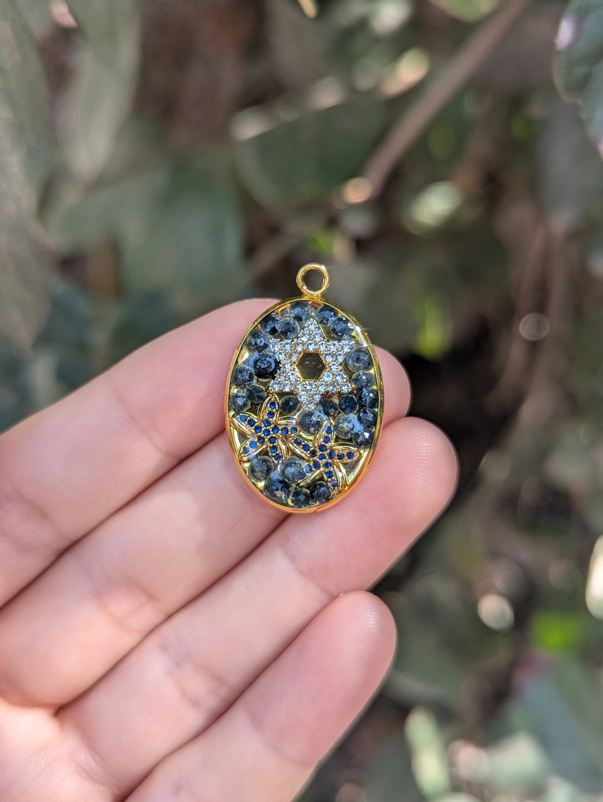 Aviv Spring Aviv (Spring): Zirconia Magen David, Blue Sapphire Gemstones and Blue ...