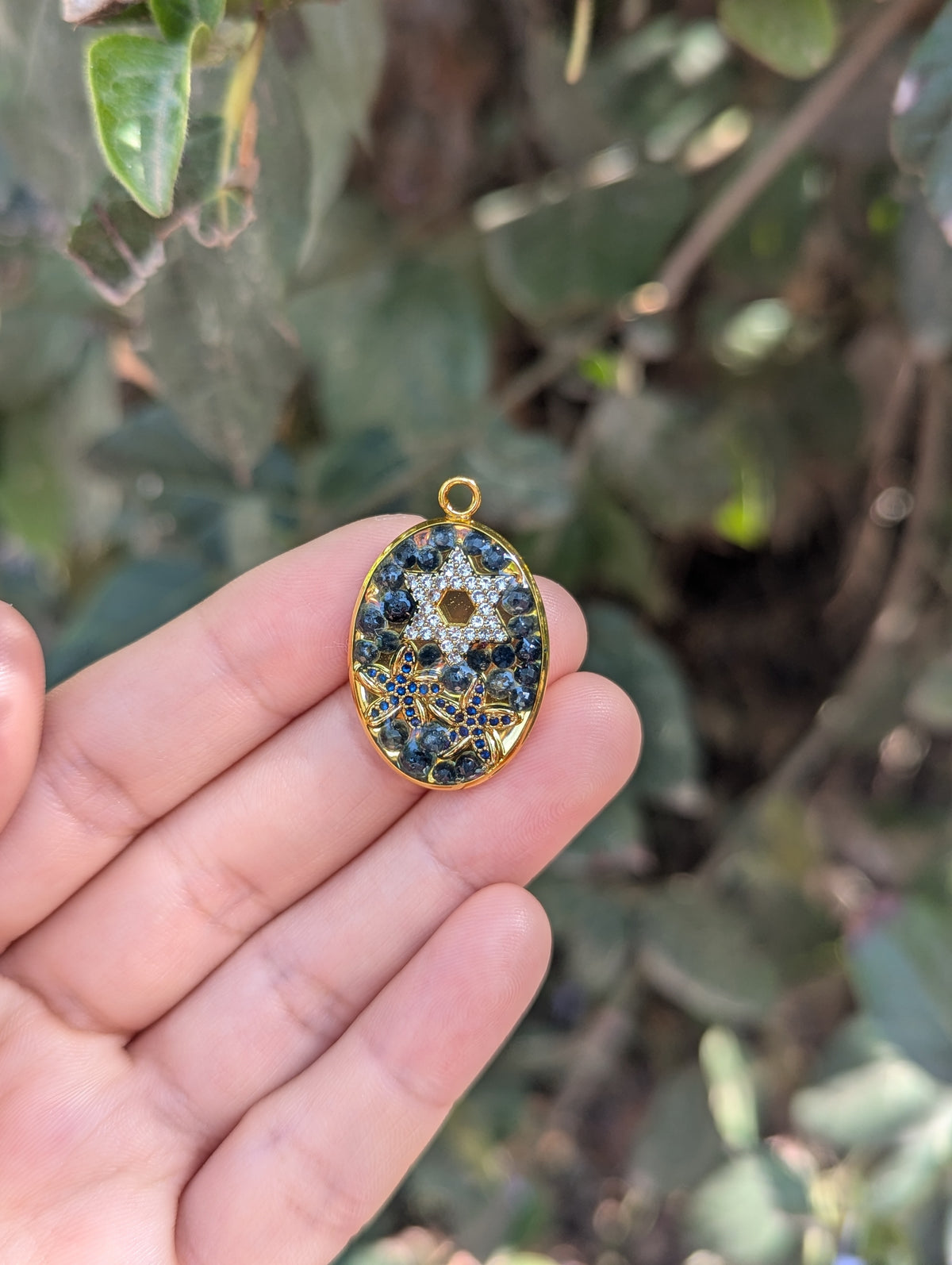 Aviv Spring Aviv (Spring): Zirconia Magen David, Blue Sapphire Gemstones and Blue ...